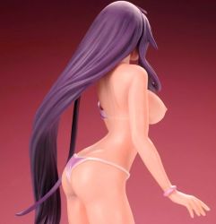 00s 1girl ass back breasts cleavage female_focus figure gradient_background ikkitousen kan&#039;u_unchou nipples photo_(medium) solo  rating:Questionable score:18 user:giancartagena