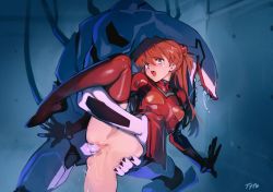  1boy 1girl artist_name blue_eyes bodysuit breasts brown_hair drooling the_end_of_evangelion forced hand_under_clothes hand_under_shirt hetero indoors interface_headset leg_lift long_hair mass_production_eva monster monster_sex neon_genesis_evangelion no_eyes open_mouth optionaltypo orange_hair plugsuit pushing pussy pussy_juice rape red_bodysuit red_footwear saliva sex shirt signature small_breasts souryuu_asuka_langley standing standing_on_one_leg sweat sweatdrop tagme torso_grab tube two_side_up vaginal wire  rating:Explicit score:616 user:Garutan