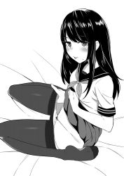 1girl bad_id bad_pixiv_id clothes_pull feet female_pubic_hair greyscale groin highres kyuuso_inukami long_hair looking_at_viewer mole mole_under_mouth monochrome original panties panty_pull pantyhose pantyhose_pull pubic_hair school_uniform screentones serafuku sitting smile solo tongue tongue_out underwear wariza rating:Questionable score:30 user:danbooru