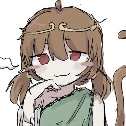  1girl brown_hair monkey_tail solo son_biten tail touhou twintails unfinished_dream_of_all_living_ghost  rating:General score:4 user:Crimlewds