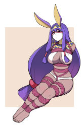  bdsm bondage bound breasts cloth_gag crotch_rope fate/grand_order fate_(series) gag gagged highres improvised_gag jam-orbital large_breasts nitocris_(fate) over_the_nose_gag shibari shibari_over_clothes 