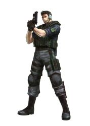1boy boots capcom chris_redfield combat_boots facial_hair gloves gun handgun headset knee_pads knife load_bearing_vest male_focus official_art pistol pouch project_x_zone resident_evil sleeves_rolled_up solo stubble trigger_discipline weapon rating:Sensitive score:7 user:danbooru