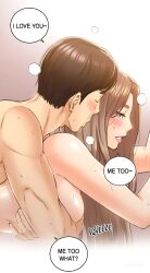  1boy 1girl absurdres bathroom bathtub boss breast_grabbed_from_behind breasts censored colorized completely_nude couple dialogue_box from_behind grabbing grabbing_from_behind highres hug jaeun_(young_boss) large_breasts long_hair lying_on_person nude pornhwa sex sex_from_behind shared_bathing sitting water webtoon young_boss  rating:Explicit score:9 user:Lucky@613
