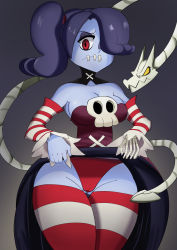  1girl absurdres breasts highres large_breasts skullgirls solo squigly_(skullgirls) tagme  rating:Questionable score:11 user:Ahegao_lmao