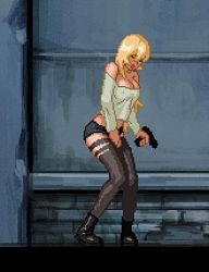1girl animated animated_gif black_footwear black_pants black_thighhighs blonde_hair blue_eyes boots bouncing_breasts breasts breathing female_masturbation grabbing_own_breast gun hand_in_pants handgun kneeling large_breasts long_hair lowres masturbation nipples no_bra one_breast_out pants parasite_in_city pistol pixel_factory pussy_juice shirt short_shorts shorts sitting sleeveless sleeveless_shirt solo standing thighhighs torn_clothes torn_thighhighs weapon rating:Explicit score:317 user:Lord_shield