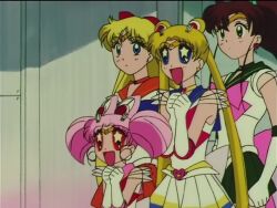  1990s_(style) 6+girls aino_minako animated attack bishoujo_senshi_sailor_moon bishoujo_senshi_sailor_moon_supers boxing_gloves breasts chibi_usa cleavage emphasis_lines extra_eyes fighting gerogero_musume holding holding_whip kino_makoto lemures_(sailor_moon) living_shadow long_hair looking_at_another magical_girl medium_breasts miniskirt multiple_girls pink_hair punching retro_artstyle sailor_chibi_moon sailor_jupiter sailor_mercury sailor_moon scared shadow skirt sound surprised tagme toei_animation tsukino_usagi twintails very_long_hair vesves_(sailor_moon) video what whip 