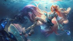  absurdres highres league_of_legends long_hair official_art seraphine_(league_of_legends) tagme underwater  rating:General score:15 user:ahribbet