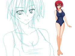  one-piece_swimsuit red_eyes red_hair school_swimsuit swimsuit tagme  rating:Sensitive score:1 user:patachon