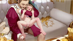  1boy 1girl absurdres age_difference agwing86 artist_request barefoot blush book censored closed_eyes closed_mouth clothed_male_nude_female coin couch cum cum_in_pussy cum_overflow facial_hair feet full_body hat hetero highres legs loli mosaic_censoring mustache navel nipples nude old old_man open_book open_mouth panties panties_around_leg penis pussy saliva sex sex_from_behind short_hair sitting spread_legs toenails toes tongue underwear vaginal white_panties witch_hat world_flipper  rating:Explicit score:234 user:danbooru