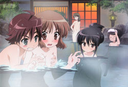 absurdres ass bath breasts flat_chest highres loli nude onsen scan shana short_hair rating:Explicit score:3 user:Anonymous