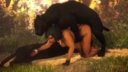  1girl 3d animated bestiality black_hair breasts doggystyle fingerless_gloves gloves handjob highres overwatch panther pharah_(overwatch) sex sex_from_behind sound tagme video  rating:Explicit score:121 user:DoctorWasabi