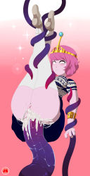 1girl adventure_time ahegao anal anus ass breasts cum cum_in_ass cum_on_ass cum_on_body cum_on_lower_body highres jlullaby large_insertion pink_eyes pink_hair princess_bonnibel_bubblegum pussy restrained tentacle_sex tentacles text_focus uncensored rating:Explicit score:292 user:DarthDaniel96