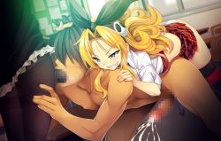  1boy 2girls anal artist_request bent_over black_hair blonde_hair blue_eyes bow censored classroom clothed_female_nude_male cum desk dildo erection evil_smile fellatio femdom game_cg grabbing_another&#039;s_hair grin hair_bow little_do_s_bitch loli male_penetrated multiple_girls nipples nude oral panties pantyhose pegging penis rena_(little_do_s_bitch) reverse_spitroast rika_(little_do_s_bitch) school school_uniform sex sex_toy short_hair skirt smile spitroast strap-on teeth thighhighs underwear upskirt  rating:Explicit score:113 user:TornAsunder