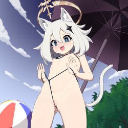 1girl absurdres breasts censored cromachina genshin_impact highres kemonomimi_mode loli mosaic_censoring nipples paimon_(genshin_impact) pussy small_breasts solo tagme rating:Explicit score:582 user:Sam1993