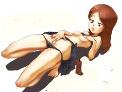  1girl bar_censor barefoot black_bra black_eyes black_panties black_skirt bra bra_lift breasts brown_hair censored clothes_lift conoghi disney hand_on_own_chest long_hair looking_down lotion lotion_bottle lying masturbation navel nipples open_mouth panties panty_pull phineas_and_ferb pussy skirt skirt_lift small_breasts sweat underwear vanessa_doofenshmirtz white_background 