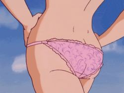  1girl animated animated_gif ass ass_shake bra breasts butt_crack cleavage day dimples_of_venus dragon_ball hands_on_own_hips head_out_of_frame lower_body lowres panties pink_bra pink_theme ranfan tagme underwear  rating:Explicit score:74 user:small_dick14
