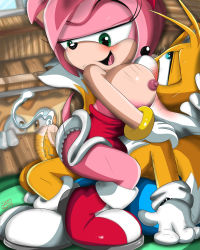  1girl amy_rose ass_shake belt blush boots breast_sucking buttjob clothed_sex cream_the_rabbit cum diaper forced forced_orgasm furry girl_on_top highres huge_ass tails_(sonic) orgasm panties penis rolling_eyes sammy_stowes sega sex sonic_(series) trembling underwear  rating:Explicit score:108 user:Cane751