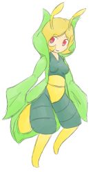 bad_tag blonde_hair chibicyndaquil creatures_(company) game_freak gen_5_pokemon leaf leavanny nintendo personification pokemon red_eyes rating:Sensitive score:3 user:ChibiCyndaquil