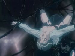 1990s_(style) 1girl anal anal_object_insertion angel_of_darkness animated animated_gif ass blue_hair double_penetration from_behind injuu_kyoushi lowres multiple_penetration object_insertion panties panty_pull pussy qvga rape retro_artstyle tachibana_haruka tentacles underwear vaginal vaginal_object_insertion 