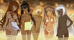  10s 5girls bath black_hair blonde_hair blue_eyes breast_envy breasts brown_hair cecilia_alcott charlotte_dunois dark-skinned_female dark_skin eyepatch flat_chest green_eyes highres huang_lingyin infinite_stratos jewelry kanna_asuke large_breasts laura_bodewig long_hair multiple_girls navel nipples nude one_eye_closed onsen open_mouth pendant ponytail purple_eyes pussy red_eyes shinonono_houki silver_hair small_breasts take_your_pick tan tanline third-party_edit towel twintails uncensored water wink  rating:Explicit score:140 user:dementor922