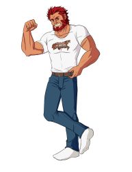  absurdres blouse fate/zero fate_(series) hand_on_own_hip highres iskandar_(fate) male_focus shirt socks solo tagme transparent_background white_shirt white_socks  rating:Questionable score:1 user:danbooru