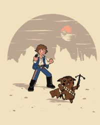  1boy aiming aiming_at_viewer ash_ketchum blaster_(star_wars) bow_(weapon) chewbacca chewbacca_(cosplay) cosplay creatures_(company) crossbow crossover death_star full_body fusion game_freak gen_1_pokemon han_solo han_solo_(cosplay) mashup nintendo parody pikachu poke_ball pokemon pokemon_(anime) pokemon_(creature) star_wars weapon  rating:Sensitive score:20 user:maniacal_tentacle_monster