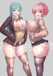  2girls breasts kantai_collection ky. large_breasts long_hair multiple_girls suzuya_(kancolle)  rating:Explicit score:54 user:jojosstand