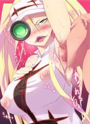 10s 1girl licking_armpit armpits bad_id bad_pixiv_id blonde_hair blush breasts covered_erect_nipples faceless faceless_male green_eyes hakodate_omiko huge_breasts kill_la_kill large_breasts licking long_hair nipples open_mouth rei_oe rolling_eyes saliva scope see-through sharp_teeth sleeveless solo_focus sweat teeth torogao translation_request twintails visor_cap rating:Questionable score:32 user:danbooru