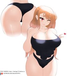  1girl absurdres ass ass_focus black_panties blackgtr72 breasts from_behind heart highres huge_ass jewelry kitagawa_marin large_breasts long_hair necklace orange_hair panties peace_symbol red_eyes smile sono_bisque_doll_wa_koi_wo_suru thick_thighs thighs underwear  rating:Explicit score:19 user:Blackgtr72