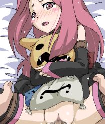 00s arietta_(tales) blush bottomless censored detached_sleeves flat_chest loli long_hair lowres oekaki open_mouth pink_eyes pink_hair sex spread_legs stuffed_animal stuffed_toy tales_of_(series) tales_of_the_abyss thighhighs tomu_(tomubobu) rating:Explicit score:74 user:araru