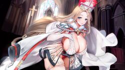  ark_re:code breasts church cleavage game_cg highres jewelry large_breasts necklace opoeni_(ark_re:code)  rating:General score:9 user:Erogon