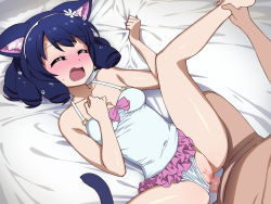  10s 1boy 1girl animal_ears black_hair blush breasts cat_ears cat_tail censored clothing_aside cyan_(show_by_rock!!) closed_eyes hetero leg_grab missionary moaning one-piece_swimsuit panties panties_aside penis pov pussy sex short_hair show_by_rock!! silver_meteor spread_legs swimsuit swimsuit_aside tail underwear vaginal  rating:Explicit score:154 user:duckfucker