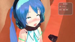 3d artist_request asphyxiation blue_hair hanged headphones loli penis ryona tagme rating:Explicit score:6 user:ryonahunter