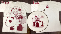  1girl bad_id bad_pixiv_id bow character_name chibi english_text closed_eyes fang female_focus flandre_scarlet from_behind hat hat_bow large_bow monochrome open_mouth panda riding shirt short_hair side_ponytail smile solo touhou white_shirt wings wrist_cuffs yukiu_con  rating:Sensitive score:9 user:danbooru