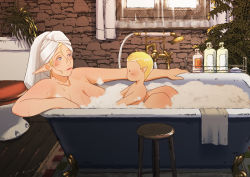 1boy 1girl age_difference ahegao bathroom bathtub breasts cleavage elf highres huge_breasts large_breasts mixed-sex_bathing mother_and_son naughty_face pointy_ears sex shared_bathing shota supi_(inner_map) vaginal rating:Explicit score:125 user:Garulpo