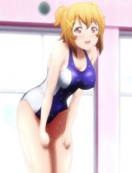 1girl absurdres breasts competition_swimsuit female_focus highres kushiya_inaho maken-ki! one-piece_swimsuit orange_hair red_eyes screencap solo standing stitched swimsuit takami_akio third-party_edit rating:Questionable score:47 user:arutos