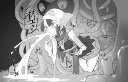  1girl all_the_way_through bare_shoulders beanie bestiality breasts creatures_(company) cum_through dawn_(pokemon) female_focus game_freak gen_4_pokemon greyscale hair_between_eyes hair_ornament hairclip hands_up hat heart large_insertion legs_together long_hair looking_at_another looking_down miniskirt monochrome nintendo poke_ball_symbol pokeeti pokemon pokemon_(creature) pokemon_dppt puddle scarf shirt sidelocks skirt sleeveless sleeveless_shirt small_breasts sweat tangrowth tears tentacle_sex tentacles trembling vomiting_cum  rating:Explicit score:173 user:AngryZapdos