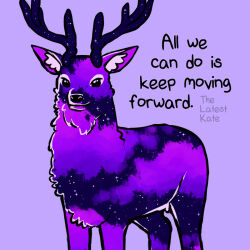  animal_ear_fluff animal_focus artist_name commentary deer english_commentary english_text galaxy looking_at_viewer no_humans original purple_background simple_background thelatestkate  rating:General score:3 user:danbooru