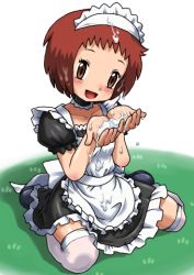  autumn_(pokemon) blush creatures_(company) cum game_freak hun_(uyonis) lowres maid nintendo pokemon smile  rating:Explicit score:54 user:Furio