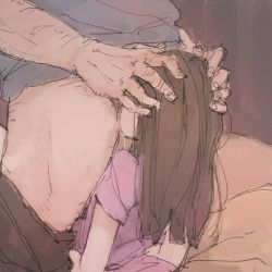  1boy 1girl age_difference deepthroat fellatio head_out_of_frame hetero holding_head loli oral otohime_(youngest_princess)  rating:Explicit score:538 user:princess_upskirt_soft_succulent_young