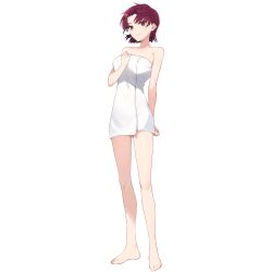  1girl bazett_fraga_mcremitz breasts fate/grand_order fate_(series) game_cg highres large_breasts looking_at_viewer mole mole_under_eye official_art red_eyes red_hair short_hair solo towel transparent_background white_towel  rating:Sensitive score:14 user:danbooru