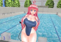  1girl 3d backless_outfit backless_swimsuit bikini blue_eyes breasts cameltoe cleavage curvy highleg highleg_swimsuit highres huge_breasts lala_satalin_deviluke long_hair looking_at_viewer pink_hair presenting sideboob solo swimsuit tagme thick_thighs thighs thong thong_bikini to_love-ru very_long_hair wide_hips  rating:Questionable score:9 user:ddzzswa