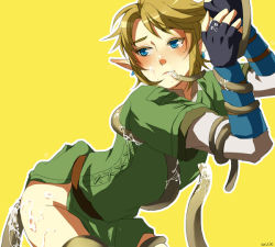  1boy anal arched_back ass bad_id bad_pixiv_id blonde_hair blue_eyes blush bottomless cum cum_on_ass cum_on_body cum_on_lower_body earrings facial fingerless_gloves gloves green_shirt hat jewelry link male_focus male_penetrated muse_(rainforest) nintendo pointy_ears rape shirt solo tentacle_sex tentacles tentacles_on_male the_legend_of_zelda tunic  rating:Explicit score:175 user:yaoilover