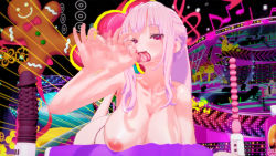  1girl 3d highres hololive hololive_english long_hair mori_calliope pink_hair red_eyes solo tongue tongue_out virtual_youtuber  rating:Questionable score:10 user:MTFLA03