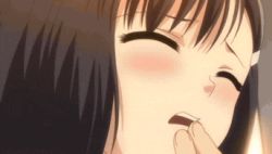  00s animated animated_gif black_hair blush brown_eyes cross-section finger_in_mouth fingering hair_ornament lowres natsumushi oral saliva school_uniform tomoe_(natsumushi) tongue x-ray  rating:Questionable score:94 user:Sureok