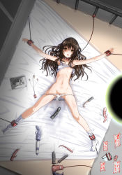 10s 1girl after_rape anal_beads armpits arms_up bdsm bed bed_sheet black_hair blurry blush bondage bound bound_ankles bound_wrists bow bow_panties breasts brown_hair cable clothes_lift collar collarbone cuffs d: depth_of_field dildo drugged drugs dutch_angle egg_vibrator empty_eyes exhausted eyebrows flat_chest from_above full_body fumihiro glowing groin hair_between_eyes highres hip_focus hospital_bed indoors leash lights loli long_hair looking_at_viewer lying mind_break navel needle nipples no_bra nude on_back on_bed one_breast_out open_mouth outstretched_arms panties panty_pull pussy pussy_juice pussy_peek raised_eyebrows rape restrained saliva see-through sex_toy shirt shirt_lift skindentation slave small_breasts socks solo speech_bubble spread_arms spread_legs sweat syringe tank_top to_love-ru to_love-ru_darkness toe_scrunch too_many too_many_sex_toys tray underwear vibrator video_camera wavy_hair white_panties white_socks yellow_eyes yuuki_mikan rating:Explicit score:632 user:danbooru