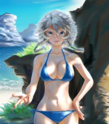  azibuda beach bikini breasts izayoi_sakuya swimsuit touhou  rating:Sensitive score:4 user:Sijin