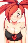  1girl animated bouncing_breasts breasts cleavage creatures_(company) flannery_(pokemon) game_freak gym_leader looking_at_viewer nintendo pokemon video vivivoovoo video  rating:Questionable score:105 user:PirateBeard