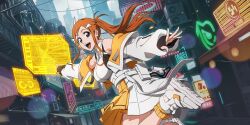  bleach bleach:_brave_souls breasts inoue_orihime large_breasts long_hair official_art open_mouth orange_hair ponytail smile 