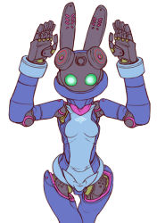 10s 1girl android animal_ears arms_up breasts character_sheet cowboy_shot green_eyes joints kikaisoukou looking_at_viewer rabbit_ears roboko_(sekai_seifuku) robot robot_joints sekai_seifuku:_bouryaku_no_zvezda simple_background small_breasts standing thigh_gap white_background rating:Sensitive score:15 user:danbooru